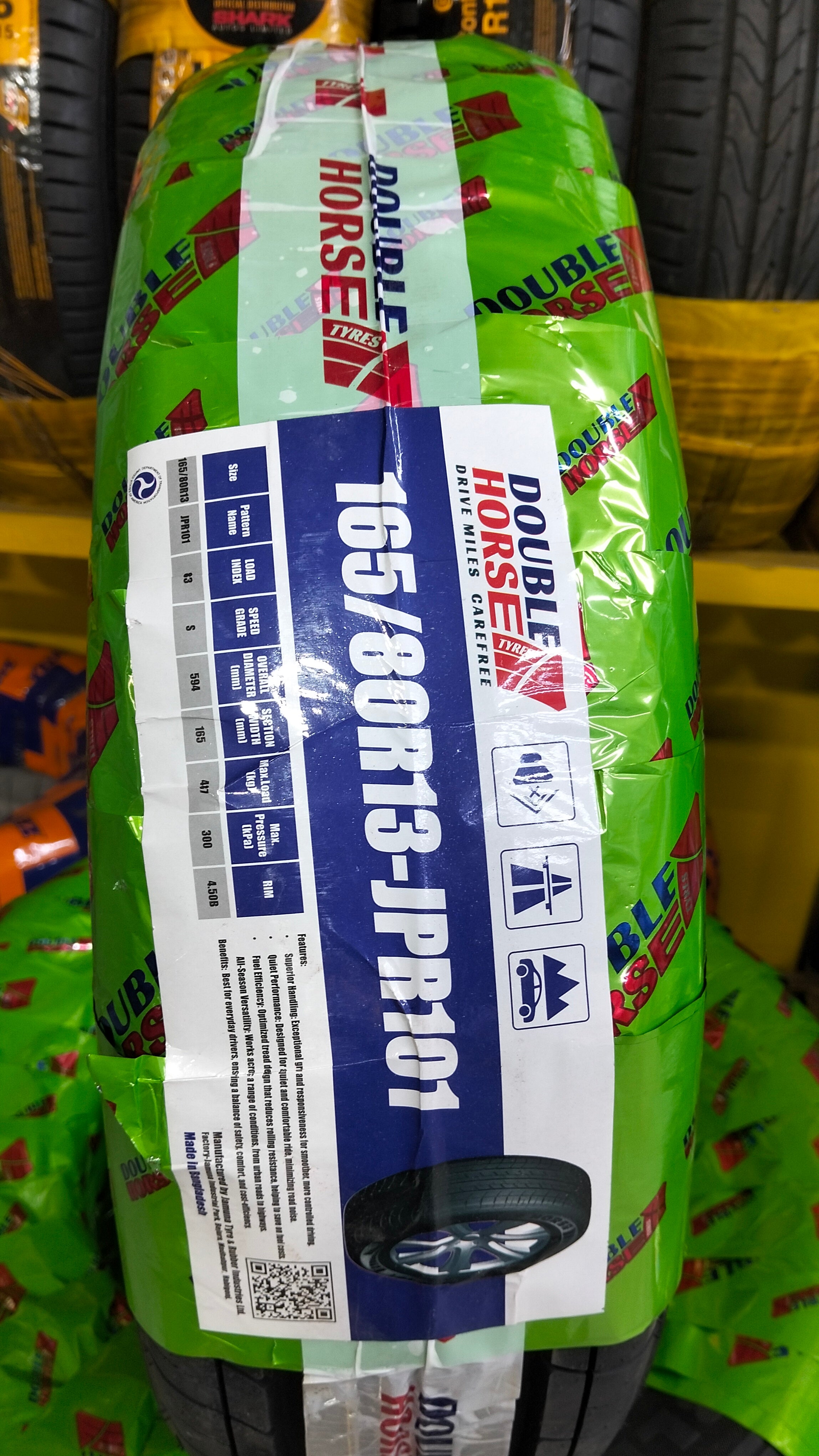 DOUBLE HORSE 165/80R13 -JPR 101 83S (BANGLADESH)